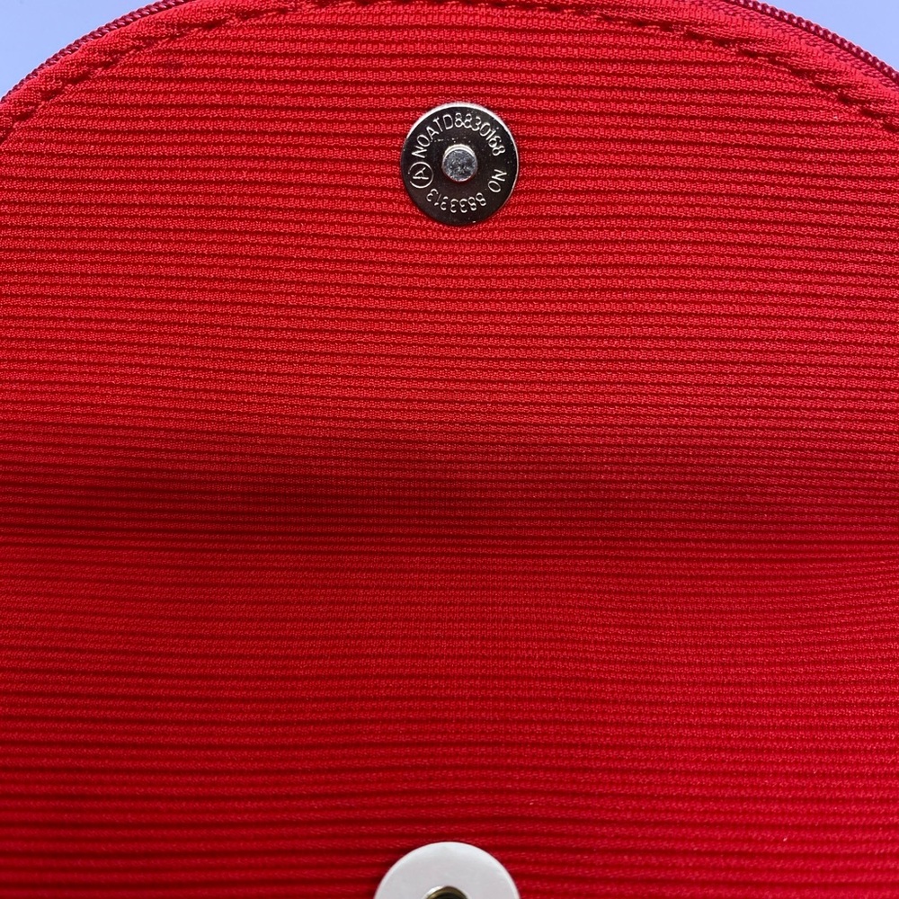 Giorgio Armani Red Crescent Clutch Wristlet - Picture 9 of 11
